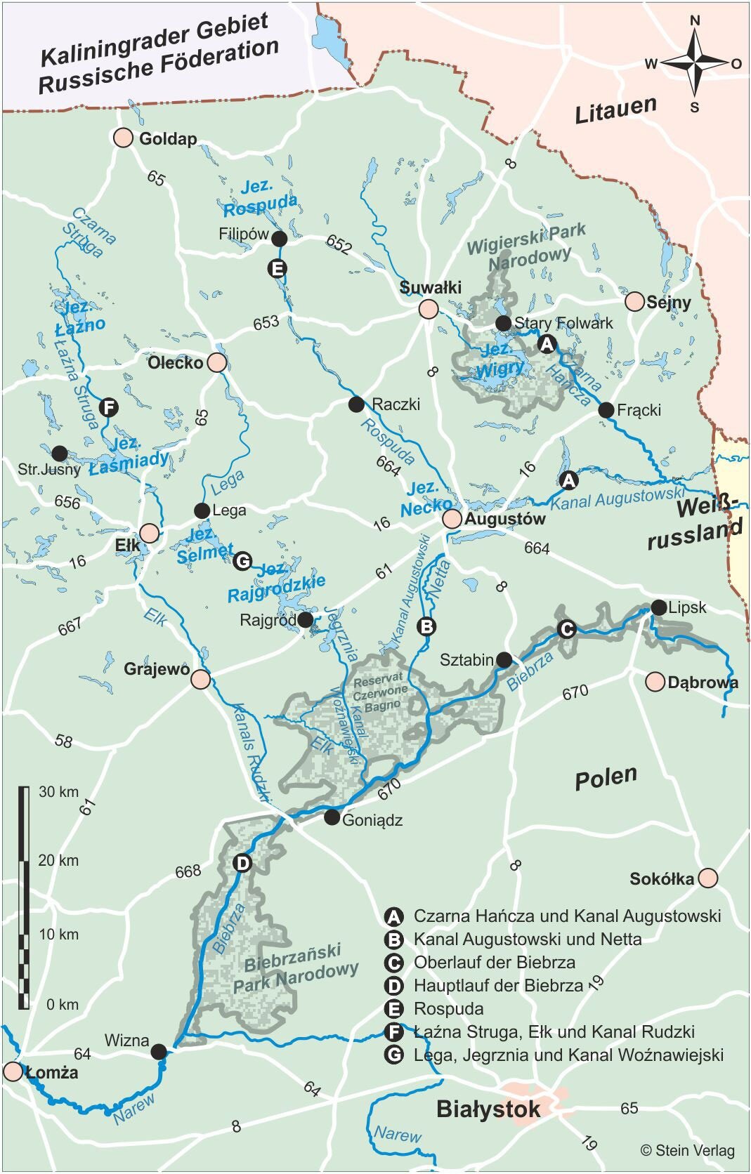 Kanuführer Polen: Czarna Hancza-Biebrza