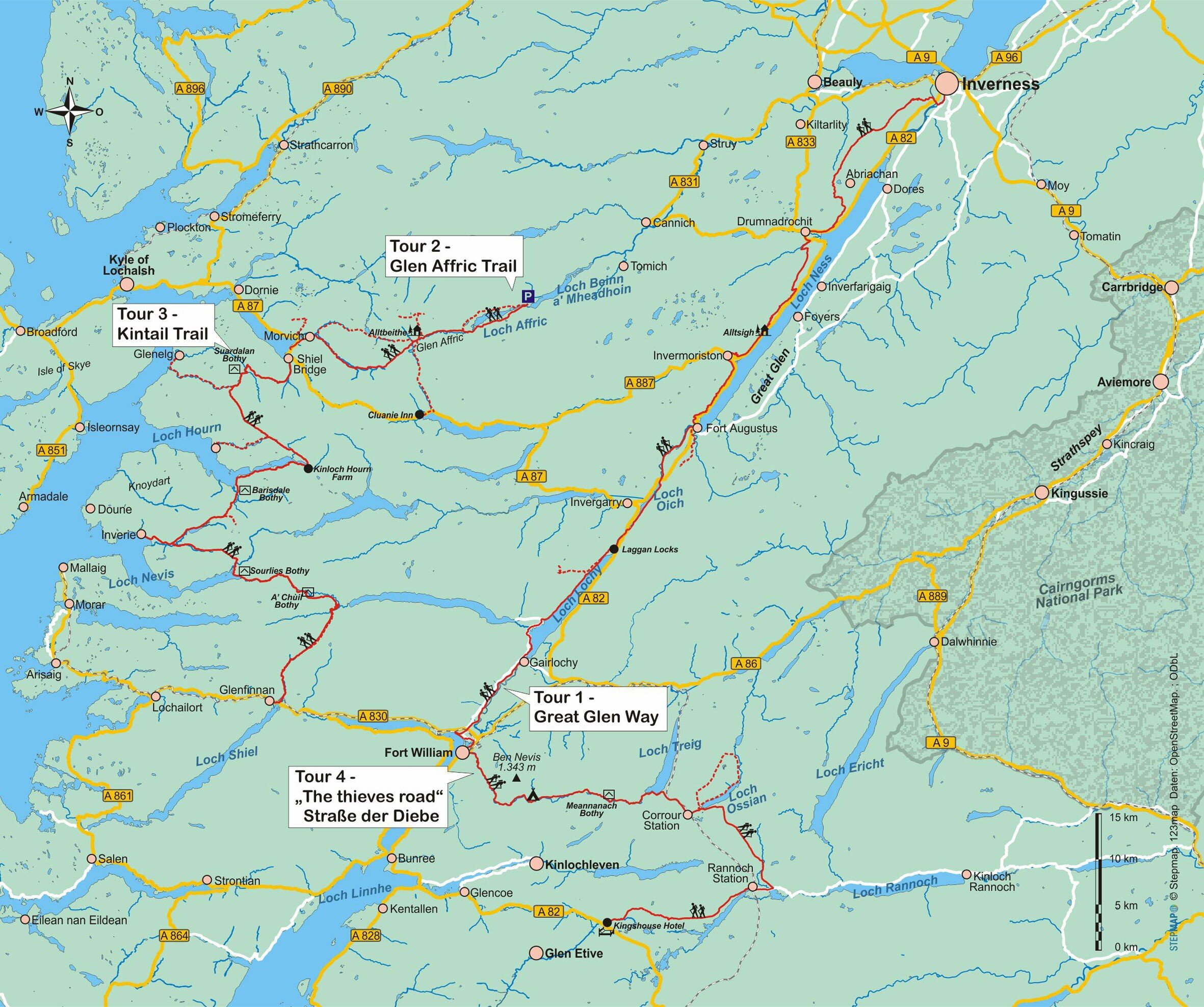 Wanderführer Schottland: Western Highlands - Fernwanderweg