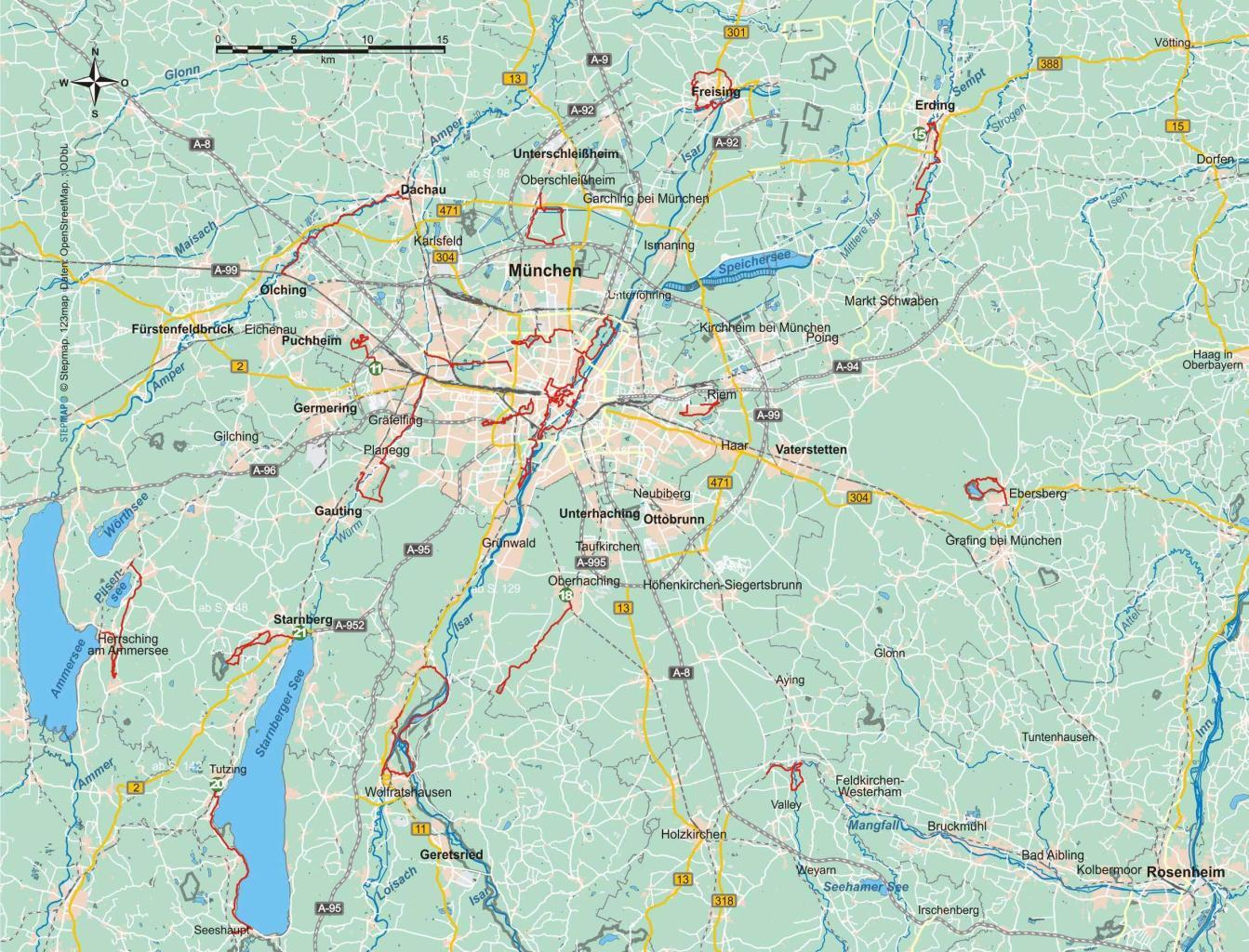 München und Umgebung | 22 Tageswanderungen