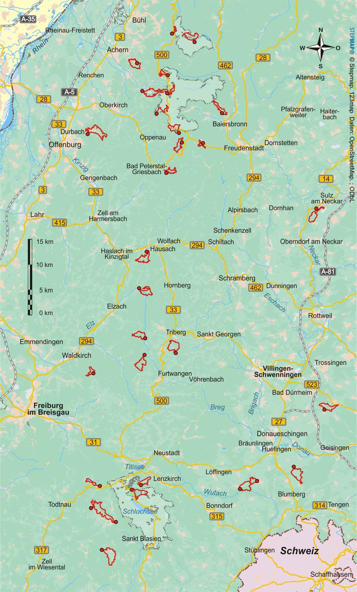 Schwarzwald (32 Wanderungen) – Conrad Stein Verlag. Reiseführer