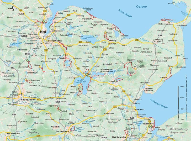 Wanderführer Holsteiner Land - 23 Tageswanderungen