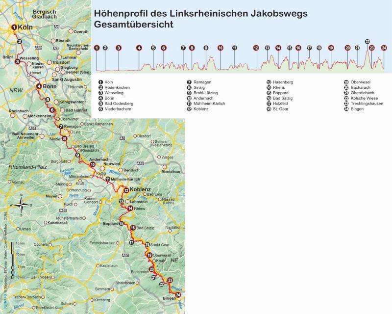 Wanderführer Linksrheinischer Jakobsweg - Fernwanderweg