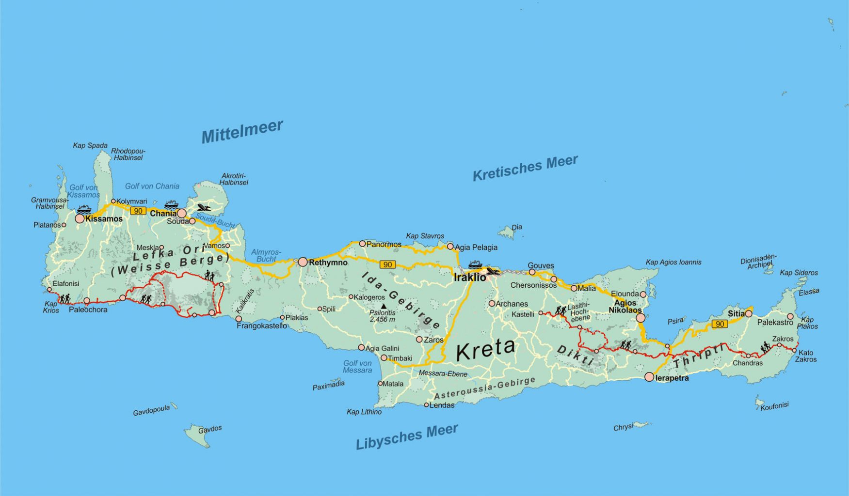 Wanderführer | E4 Kreta Lefka Ori und Lasithi