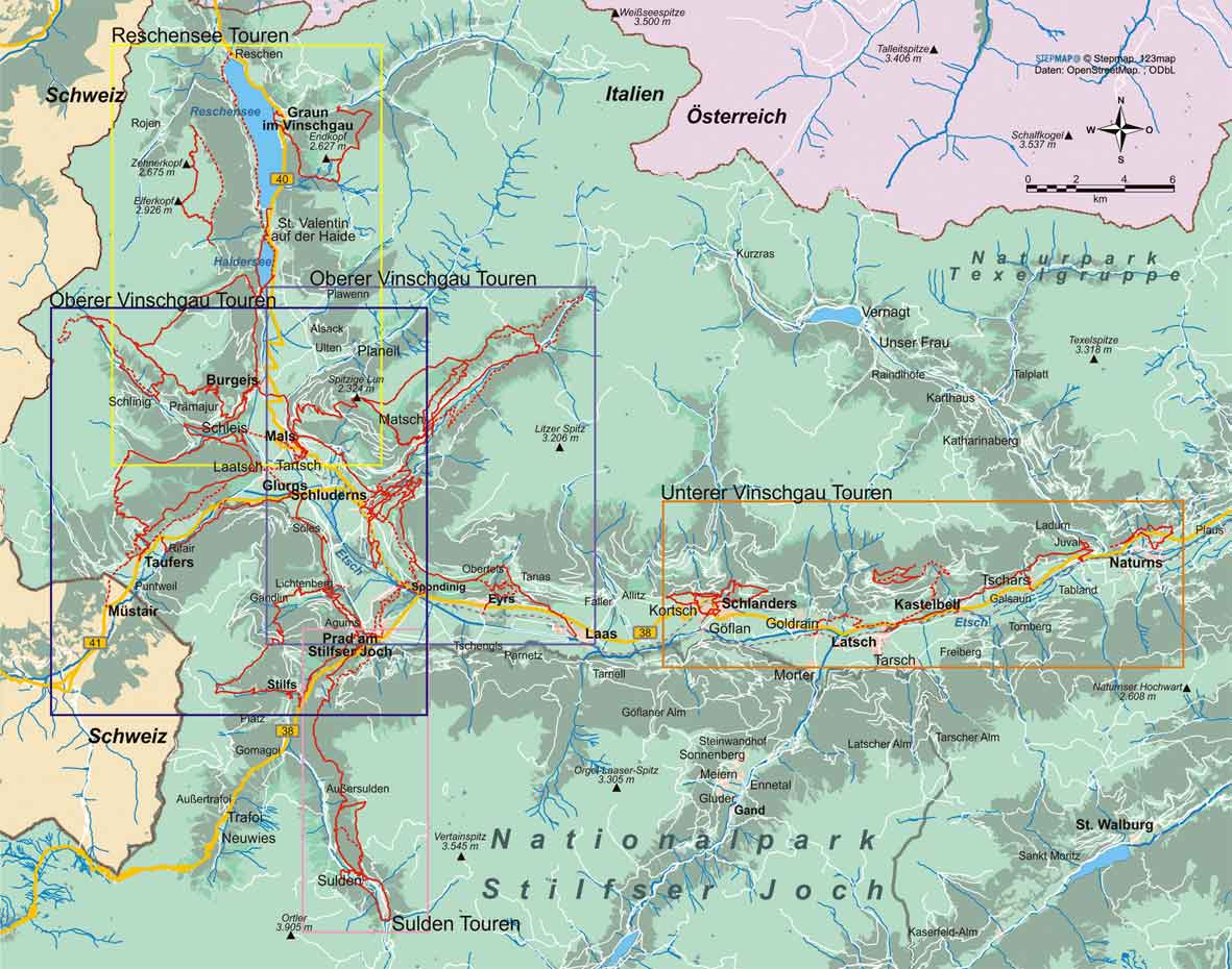 Wanderführer Vinschgau - 25 Tageswanderungen