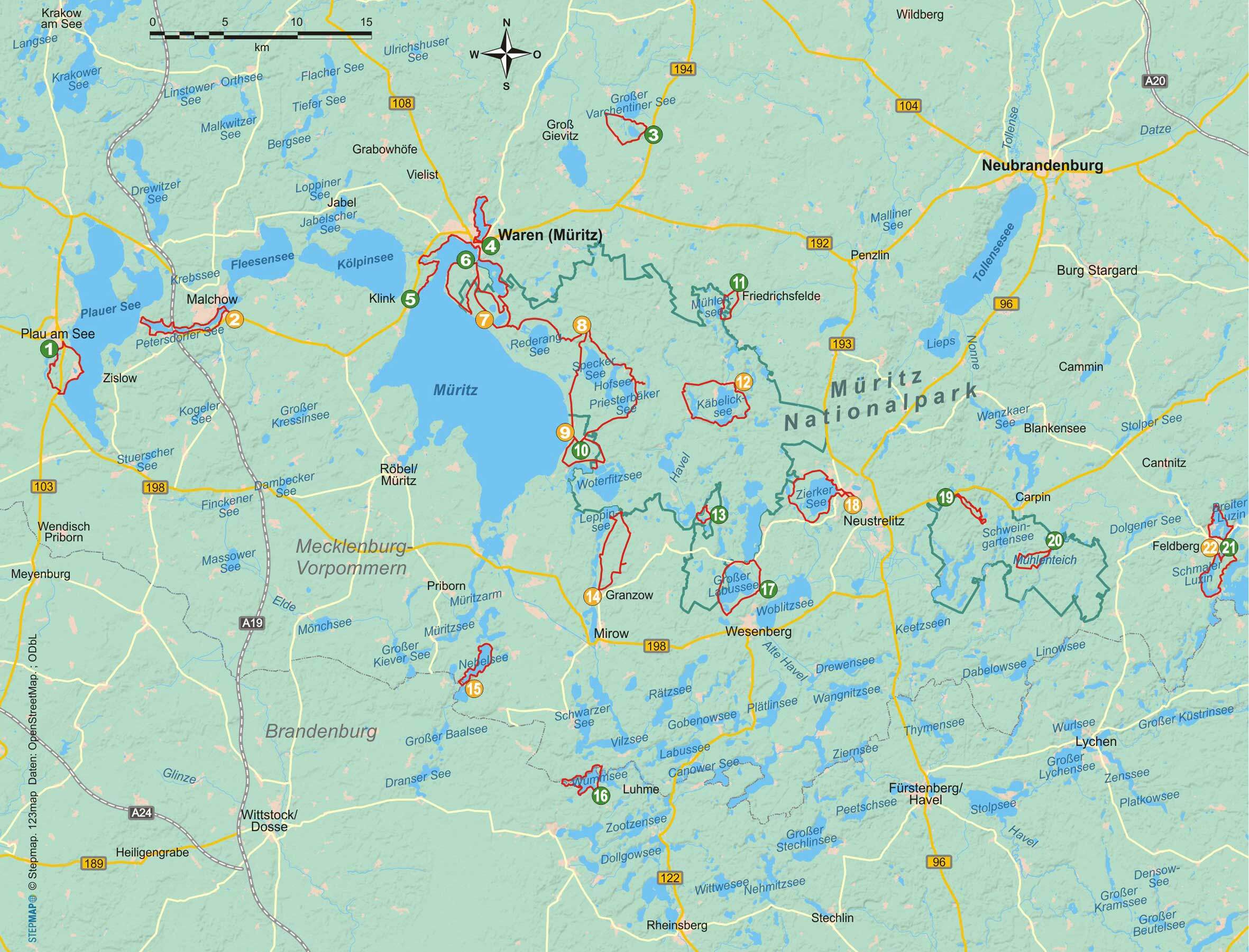 Mecklenburgische Seenplatte (22 Wanderungen) – Conrad Stein Verlag