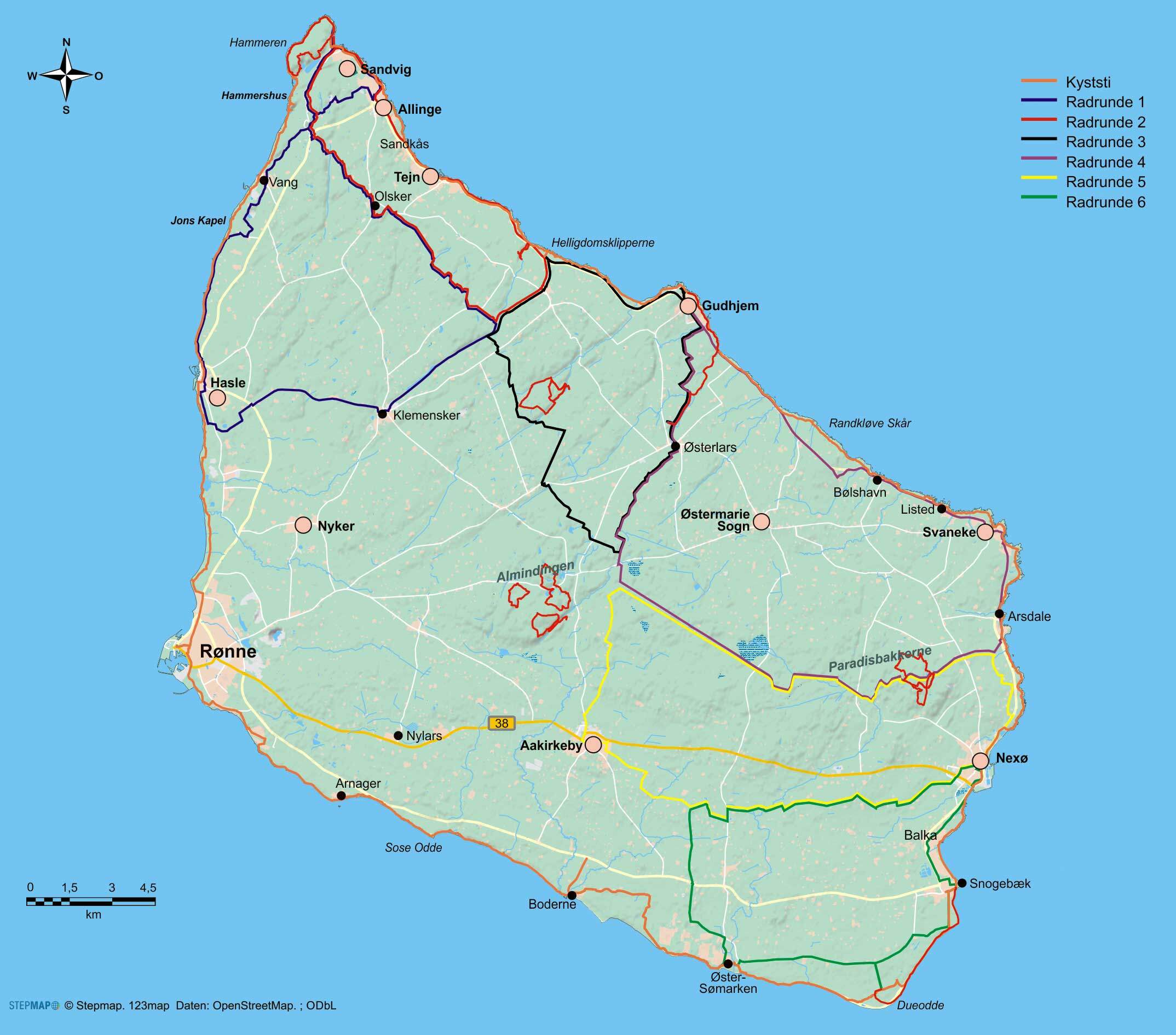 Wander- und Radführer Dänemark: Bornholm