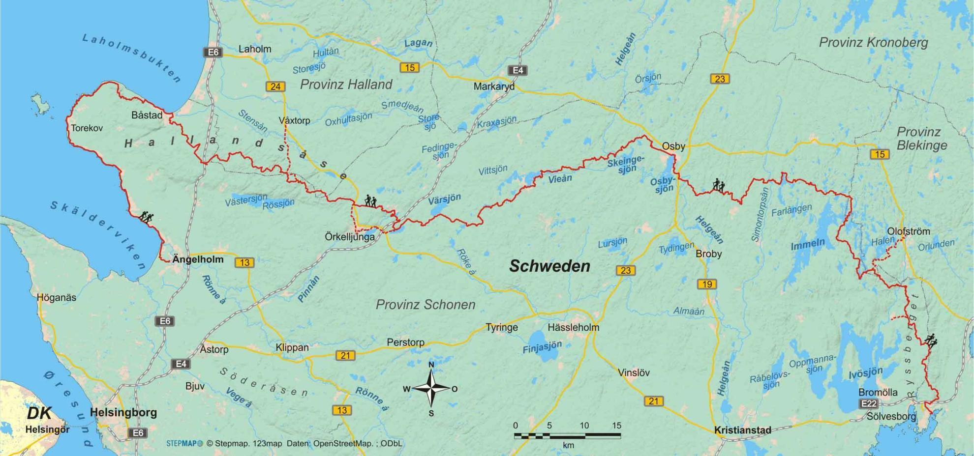 Wanderführer Schweden: Skaneleden - Fernwanderweg