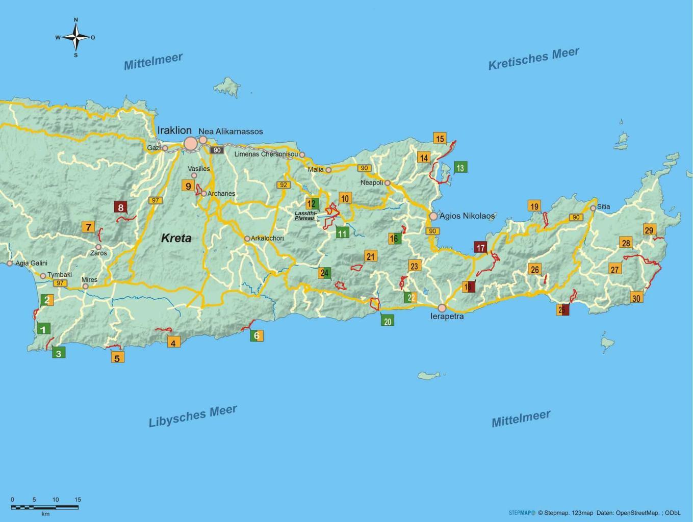 Wanderführer Kreta Ost - 30 Tageswanderungen