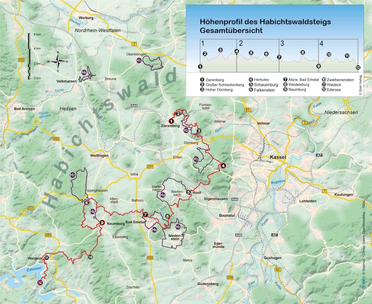 Wanderführer Habichtswaldsteig - Fernwanderweg