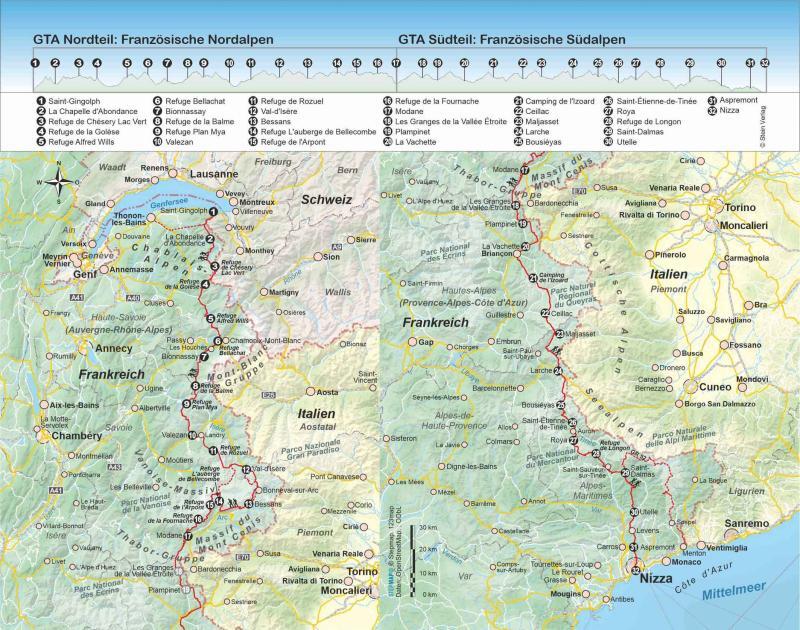 Wanderführer Frankreich: GR 5 Genfersee – Nizza - Fernwanderweg