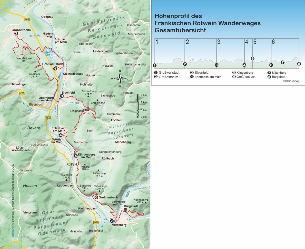 Wanderführer Fränkischer Rotwein Wanderweg - Fernwanderweg
