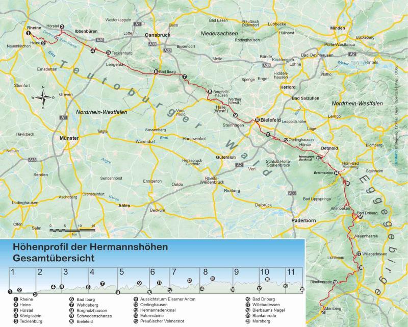 Wanderführer Hermannsweg - Eggeweg - Fernwanderweg