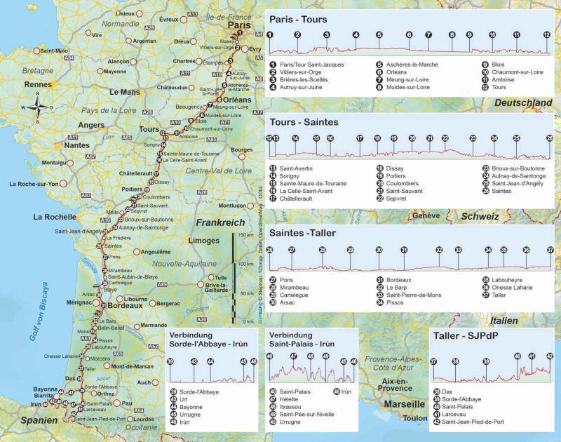 Wanderführer Frankreich: Jakobsweg Via Turonensis - Fernwanderweg