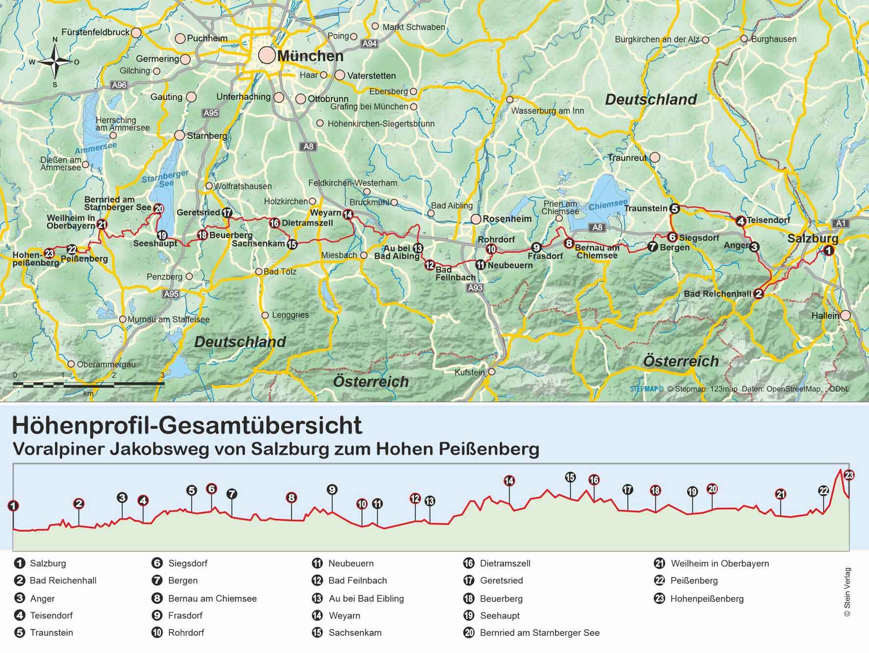 Wanderführer Voralpiner Jakobsweg - Fernwanderweg