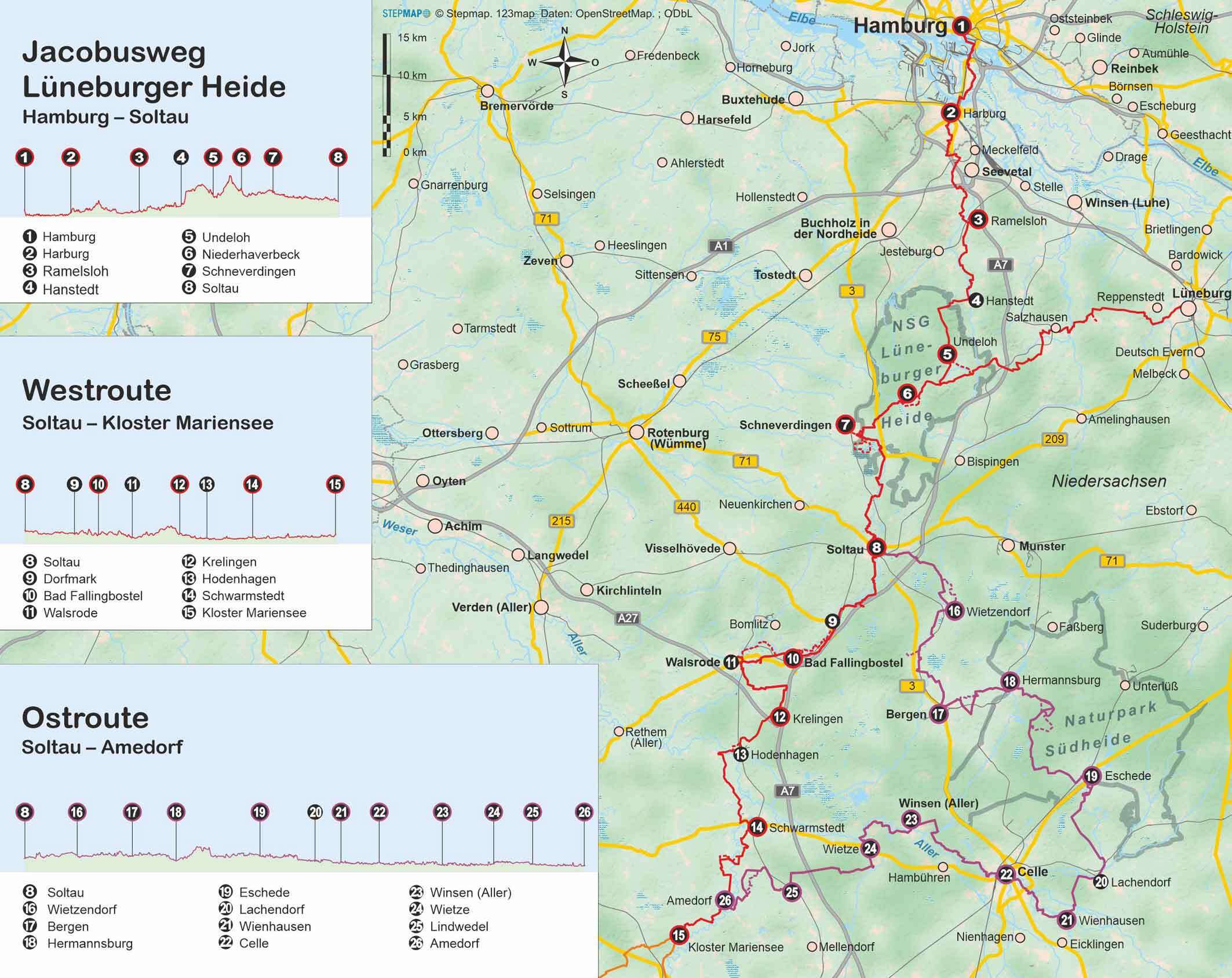 Wanderführer Jacobusweg Lüneburger Heide - Fernwanderweg