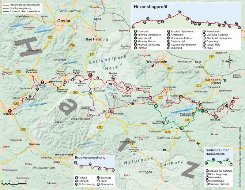 Wanderführer Harz: Hexenstieg - Fernwanderweg